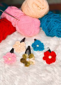 🔥 MEGA SALE OFFER 🔥Crochet Flower Hair Clips