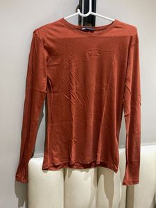 Zara Rust Orange Long Sleeve T-Shirt