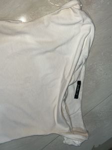 Chic One-Shoulder White Top