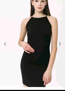 Woman black bodycon dress XL size