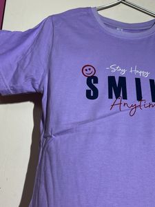 New Lavender Smile Graphic Tee