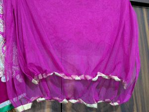 Pink Embellished Kameez and Dupatta