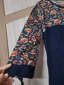 Navy Blue A Line Kurti