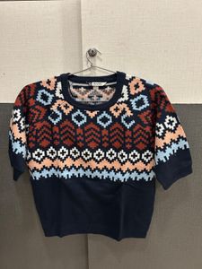 Cozy Geometric Print Sweater
