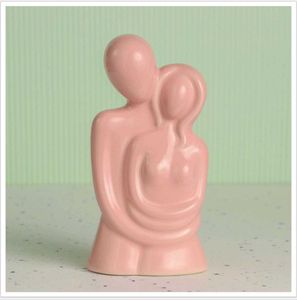 Modern White Couple Sculpture