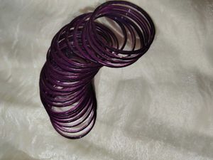 Velvet Purple Bangles Set | Festive Ethnic Stack