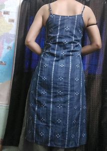 Blue Noddle Strip Kurti