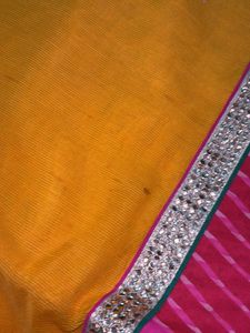 Vibrant Yellow Saree