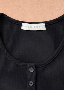 Classic Black Button-Up Midi Dress