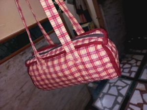 Vintage Plaid Duffel Bag