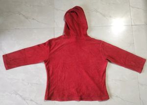 Soft Red Hoodie Top