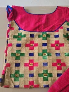 lehenga pattu pavada set 4-6yrs