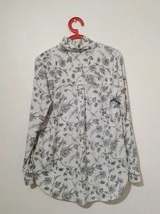 Floral Print Button-Up Shirt