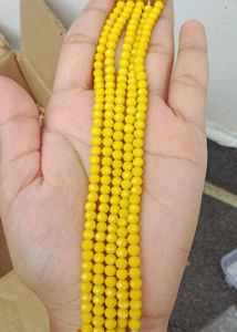 Yellow Beaded Strand Necklace