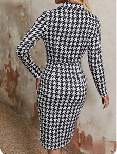 Houndstooth Blazer Dress