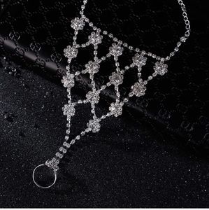 Sparkling Rhinestone Hand Chain Bracelet