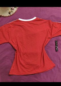 Red T-Shirt with White Stripes