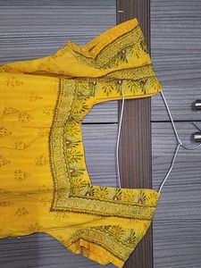 A Line Stitched Kurti With Dupatta