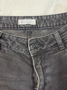 allen solly ash black ripped jeans