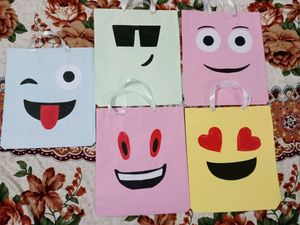 Combo Of 12 Paper Smilee Bags