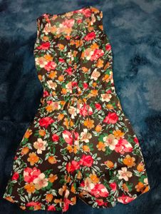 floral solid jumpsuit