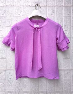 New with tag Korean Pintrest Ruffled Top