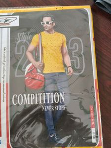 Yellow T-Shirt with Red Pattern