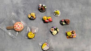 10 Handmade Miniature Food Fridge Magnets