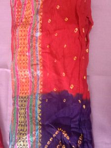 Bandhani Kurti/gown/dress with Dupatta