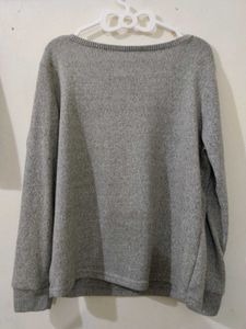 Grey Long Sleeve Sweater Top