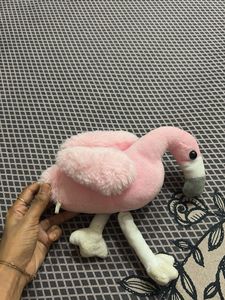 Cute Pink Flamingo Plush Toy bag charm or keychain