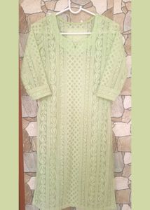 Pastel Pistachio Embroidered Kurti(weekend S