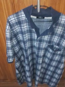 Checked Casual T-Shirt 4xl
