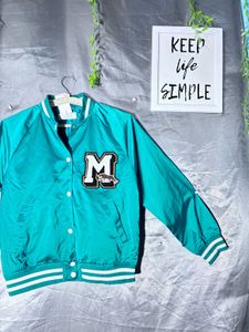 H&amp;M Satin Varsity Bomber Jacket
