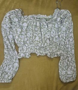 Chic Off-Shoulder Floral Print Top