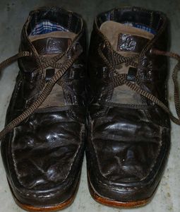 Lee Cooper Brown Creased Leather Formal Shoes