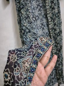 ethnic blouse-shrug-palazzo set