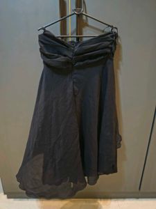 black flared tube dress