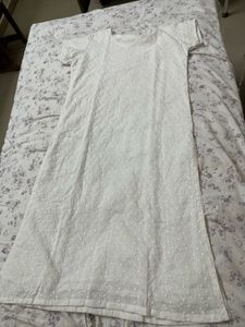 chikankari  pure cotton kurta