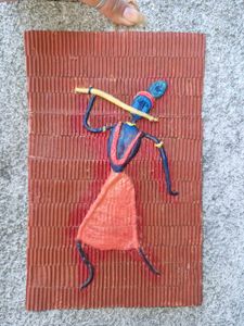 Handmade Rustic Krishna Melody Artwork