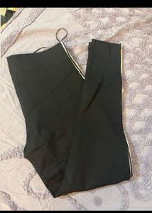 Black Striped track pants