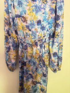 Beautiful Floral Print Wrap Dress