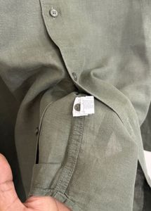 Men's Olive linen Green Casual Shirt