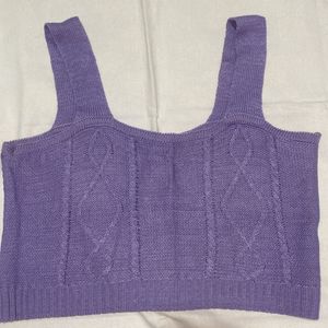 Embroidered Lavender Top