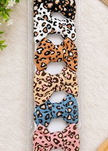 Leopard Print Bow Hair Clips Set
