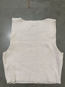 Zara Ribbed Cropped Tank Top