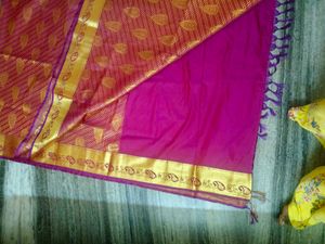Elegant Silk Wedding Saree without blouse piece