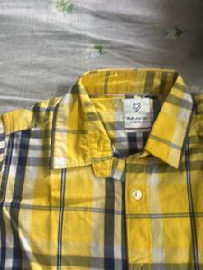 Boys Yellow Plaid Shirt