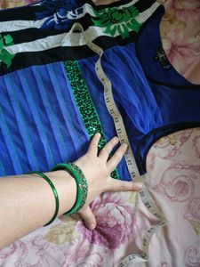 Blue Floral Sleeveless Top