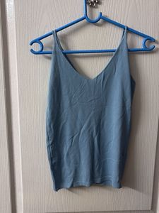 Baby Blue Ruched Cami Top